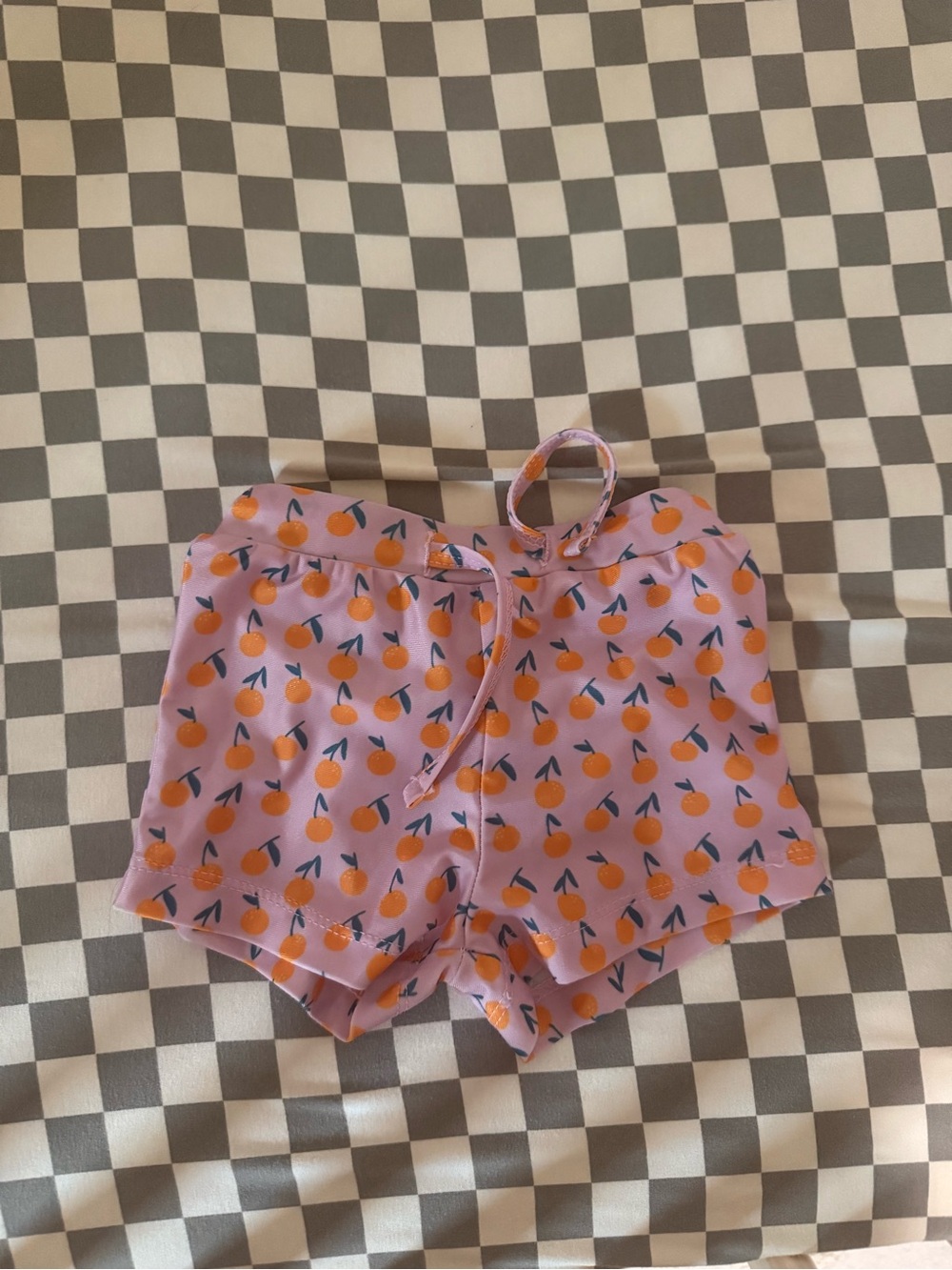 SIIX Orange Print Swim Trunks